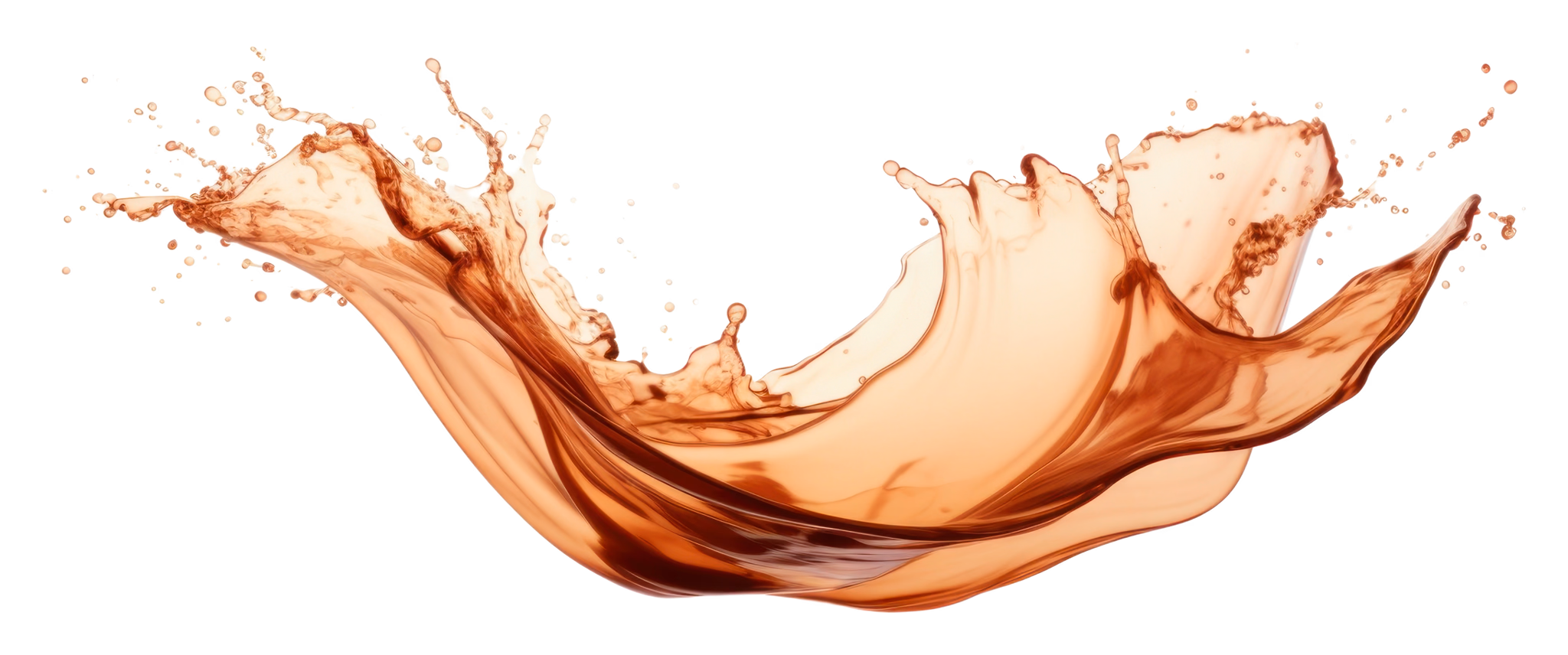 Iced coffee surrounded by a splash
